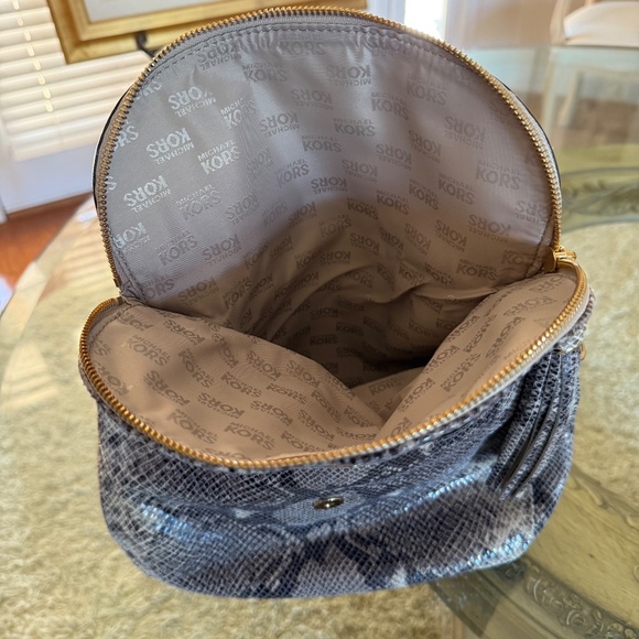 Michael Kors Bedford Crossbody Shoulder Bag Leather Python Embossed Handbag - Picture 14 of 14